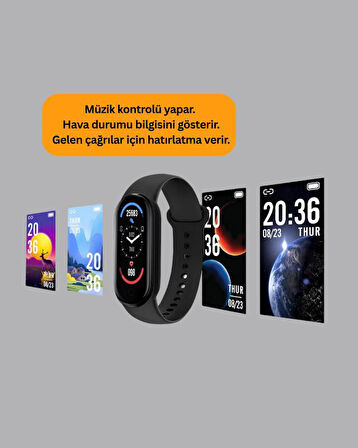 Akıllı Bileklik – Kalp Atışı, Uyku, Adımsayar ve Bildirim Takibi