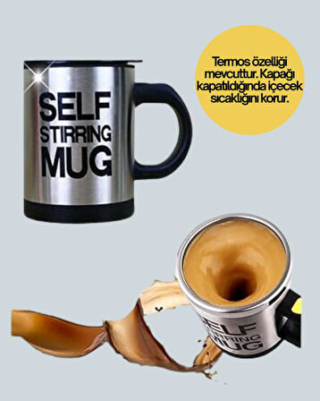 Toz İçecekler İçin Hızlı Karıştırma Özellikli Termos Kupa