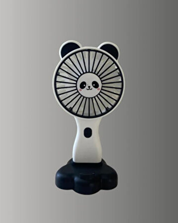 Panda Desenli USB Şarjlı Taşınabilir Mini Vantilatör