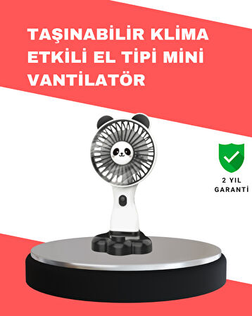 Dekoratif Tasarımlı USB Şarjlı El Vantilatörü