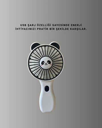 Dekoratif Tasarımlı USB Şarjlı El Vantilatörü