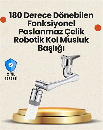 Lavabo ve Mutfaklar İçin 1080 Derece Döner Musluk Başlığı – Pirinç Gövdeli