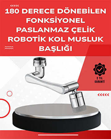 Çift Su Akış Modlu Musluk Başlığı – 360° + 720° Tam Dönebilen 3 Kollu Yapı