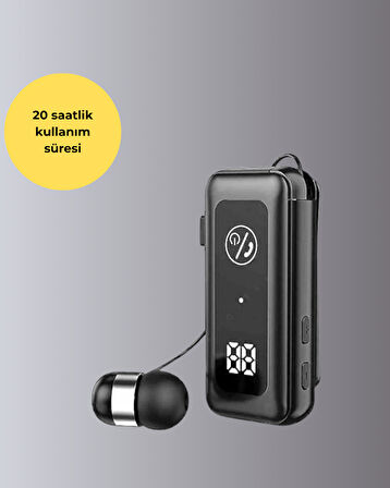 Dijital Ekranlı ve Hızlı Şarjlı Bluetooth 5.2 Makaralı Kulaklık