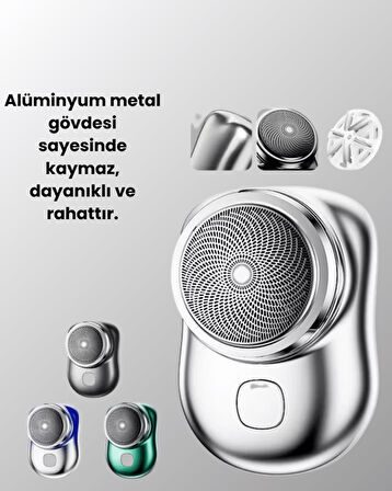 Mikro titreşim motorlu, düşük sesli, USB girişli tıraş makinesi