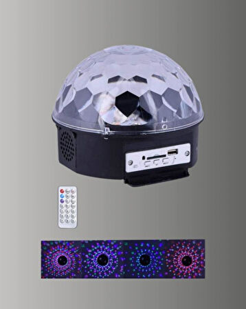 Taşınabilir RGB Disko Topu Bluetooth ve Uzaktan Kumanda Özellikli