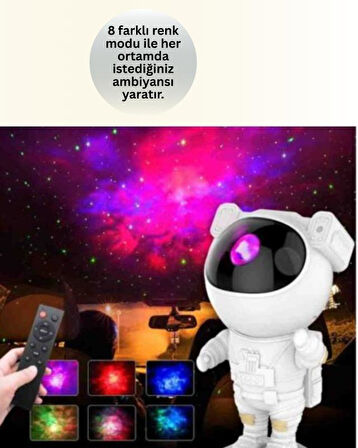 Dekoratif ve Fonksiyonel Astronot Projeksiyon Aydınlatma