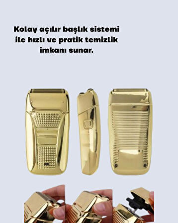 Profesyonel Kuru Kullanım Sakal Tıraş Makinesi Çift Başlıklı