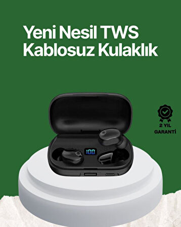 Telefon Şarj Destekli 1800 mAh A10s TWS Kablosuz Kulak İçi Kulaklık