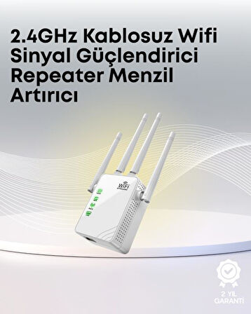 Yüksek Hızlı Parazit Önleyici WiFi Repeater Router
