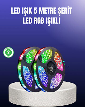 Enerji Tasarruflu RGB Şerit LED 5 Metre