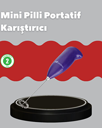 Frappe ve Cappuccino Maker – Taşınabilir Pilli Köpürtücü Mikser