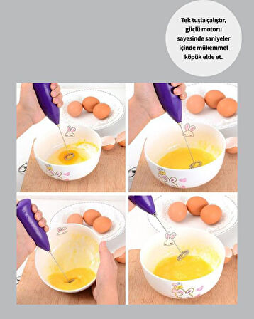 Portatif Kahve Köpürtücü – Latte, Cappuccino, Milkshake ve Puding Yapıcı