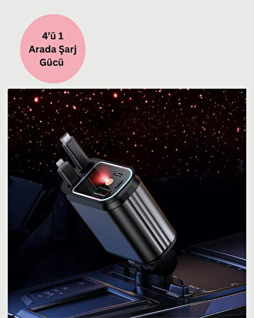 Renault, Peugeot, Citroen, Fiat Araçlar için Hızlı Şarjlı Araç Çakmaklık Adaptörü