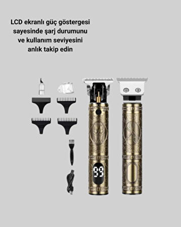 0.1 mm Hassas Kesim Tıraş Makinesi Şarjlı Metal Gövde