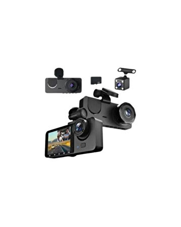 Gelişmiş G-Sensörlü Üçlü Araç Kamerası – 5” LCD Ekran ve Hareket Algılama