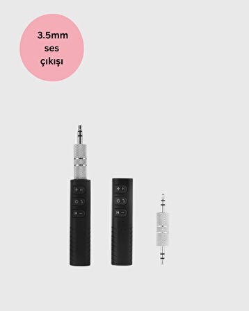 Mini Bluetooth Ses Adaptörü – Hoparlör, Araç Radyosu ve Kulaklık İçin