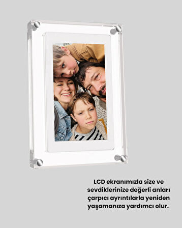 4GB Hafızalı 7 İnç Dijital Fotoğraf Çerçevesi – Yüzlerce Anınızı Saklayın
