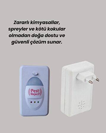 Ultrasonik Haşere Kovucu Cihaz 150 m2 Etki Alanı