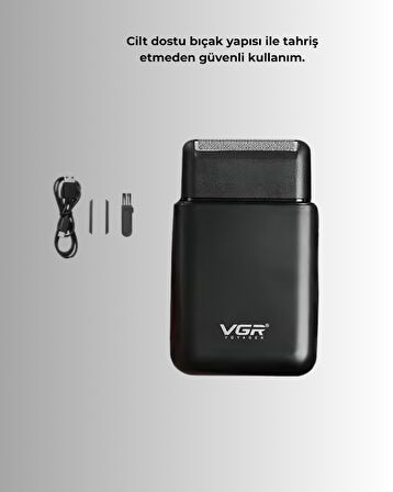 Ultra İnce Elektrikli Tıraş Makinesi | USB Şarjlı ve Su Geçirmez
