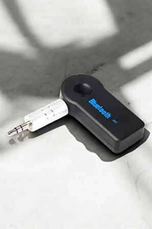 Kablosuz Bluetooth Aux Araç Kiti Siyah Hafıza Kartlı