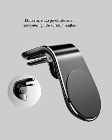 Güçlü Mıknatıslı Araç İçi Telefon Tutucu – Evrensel Uyum