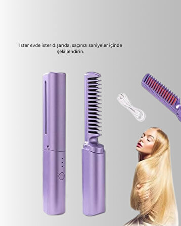 USB Şarjlı Kablosuz Saç Düzleştirici – Hızlı ve Pratik