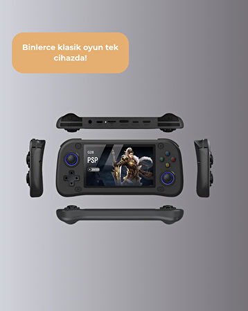 4.3” HD Ekranlı El Konsolu 64GB Hafıza Kartı ve 10000 Yüklü Oyun