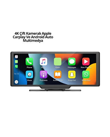 Honda Civic, Jazz, HR-V, CR-V, Nissan Qashqai, Micra, Juke,Uyumlu Kablosuz CarPlay & Android Auto Multimedya – Geri Görüş Kameralı