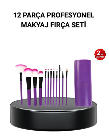 12’li Profesyonel Makyaj Fırça Seti – Dökülmeyen Yumuşak Kıllı, Ergonomik Tasarım