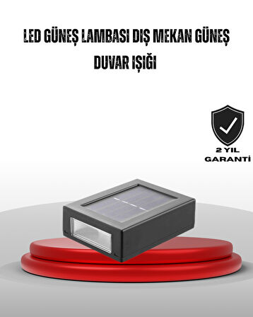 Güneş Enerjili Su Geçirmez LED Duvar Lambası