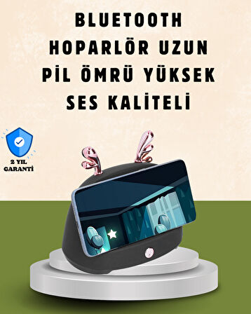 Kablosuz İndüksiyonlu Telefon Tutucu & Hoparlör – Net Ses, Kolay Kullanım