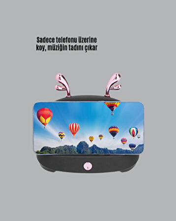 Kablosuz İndüksiyonlu Telefon Tutucu & Hoparlör – Net Ses, Kolay Kullanım