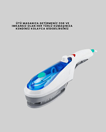 Taşınabilir Buharlı Ütü 1500W | Giysilerde Yanık Bırakmaz, Kokuyu Giderir