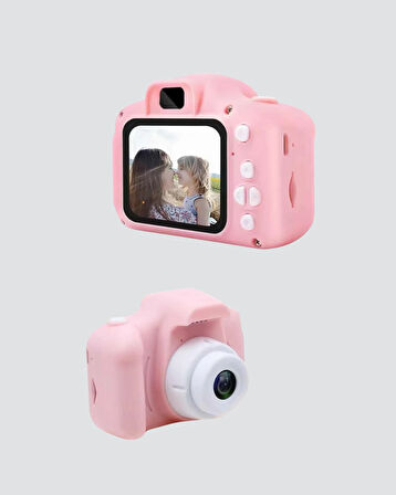 Pembe Mini 1080p HD Çocuk Kamera – 8MP, Video Kaydı,TF Kart Destekli