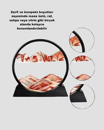 Şeffaf Dekoratif Kum Saati – Dayanıklı Gövde, Minimalist Stil, Masa ve Vitrin Aksesuarı