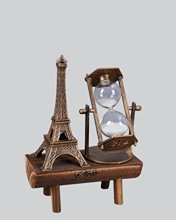 Dekoratif Kum Saati – Ahşap Malzeme, Hediyelik Masa Aksesuarı