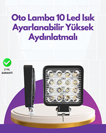 Geniş Aydınlatma Açılı LED Araç Farı | İş Makineleri ve Gece Sürüşü İçin