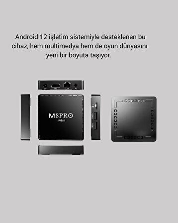 M8Pro Mini 2 10K Android TV Box – Oyun Konsolu ve Akıllı Medya Merkezi