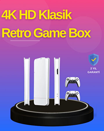 HDMI Çıkışlı Kablosuz 2 Kollu 4K Retro Oyun Kutusu