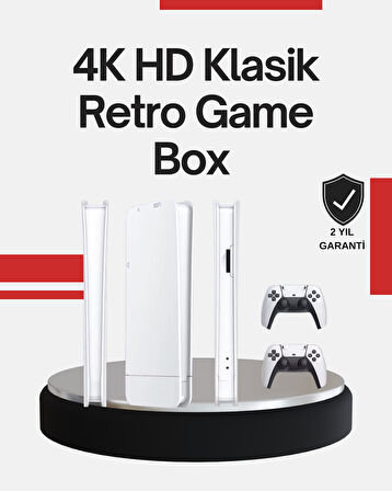 2 Kollu Kablosuz 4K TV Uyumlu Klasik Oyun Konsolu