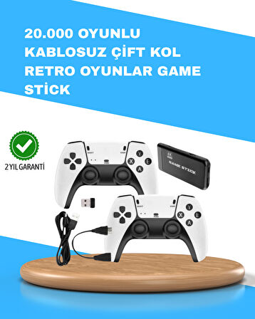 Kablosuz Retro TV Oyun Konsolu – 30.000+ Oyun, HD Çıkış & Kablosuz Gamepad ile Efsanevi Oyun Deneyimi