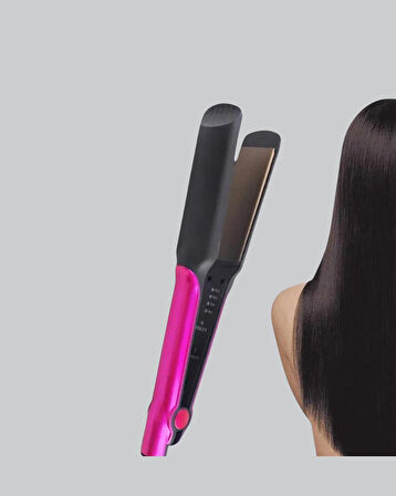 Profesyonel İyon Teknolojili Saç Düzleştirici – 220°C Hızlı Isınma ve LED Ekranlı Tasarım