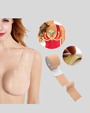 Askısız Görünmez Göğüs Bandı – Dekolteli Kıyafetler İçin Destekleyici Bant
