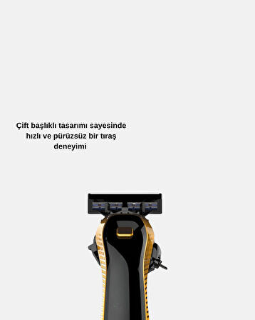 Çift Başlıklı Şarjlı Tıraş Makinesi – Sinek Kaydı Performans, Yıkanabilir Başlık, Taşınabilir Tasarım