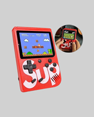 SUP Retro El Konsolu – 500 Oyun, TV Bağlantılı, 3 İnç Ekranlı Şarjlı Mini Atari