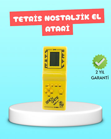 Taşınabilir El Aterisi Gameboy – Klasik Tetris Oyunu, Pil ile Çalışan Mini El Konsolu