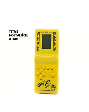 Klasik Gameboy Tetris Oyunu – Taşınabilir Pil ile Çalışan Retro El Konsolu