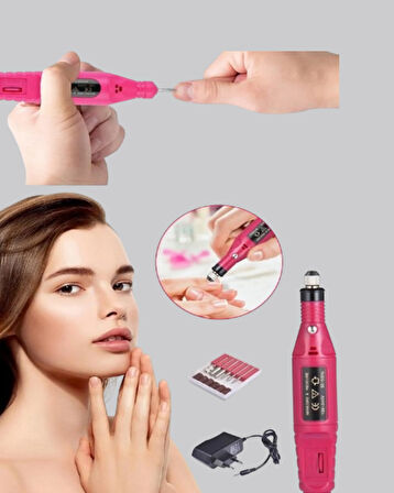 Profesyonel Tırnak Matkap Makinesi–USB Şarjlı, Ayarlanabilir Hız, Düşük Titreşimli, Sessiz Çalışma
