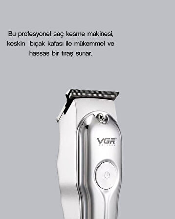 Şarjlı Gümüş Tıraş Makinesi–3 Farklı Başlık, 120 Dk. Çalışma Süreli, Cilt Dostu Erkek Bakım Cihazı